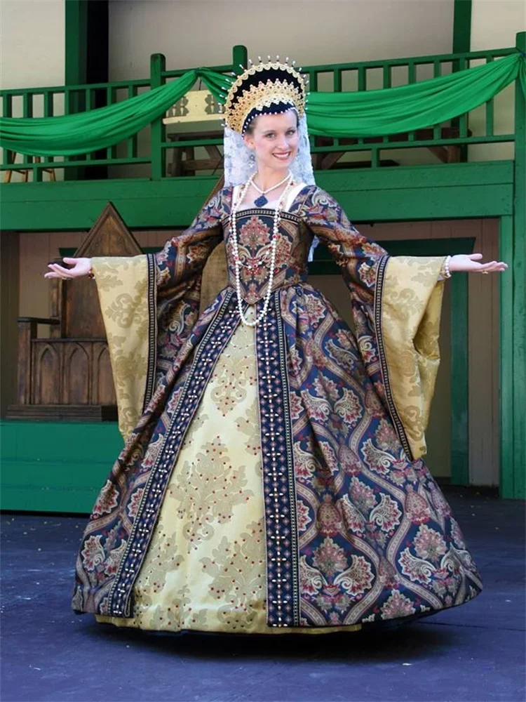 16th Century Tudor Elizabethan Queen Cosplay Borgias Costume Renaissance Theater Reenactment Ball Gown
16th Century Tudor Elizabethan Queen Cosplay Borgias Costume Renaissance Theater Reenactment Ball Gown