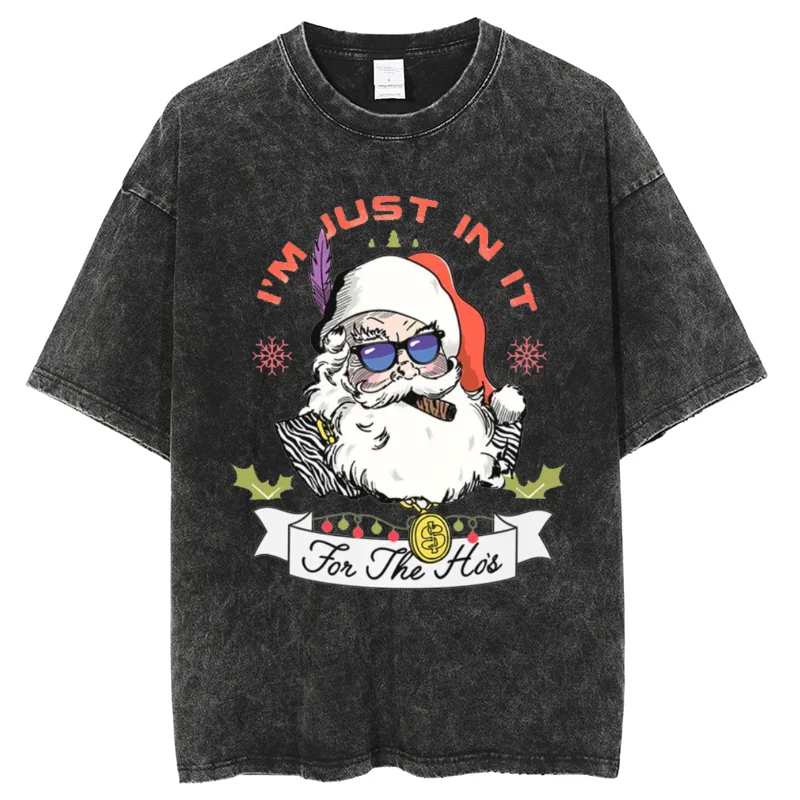 Merry Christmas T-Shirt Santa Breathable Comfortable Streetwear Casual Style T-Shirts Clothes Vintage Washed Graphic Tees
Merry Christmas T-Shirt Santa Breathable Comfortable Streetwear Casual Style T-Shirts Clothes Vintage Washed Graphic Tees