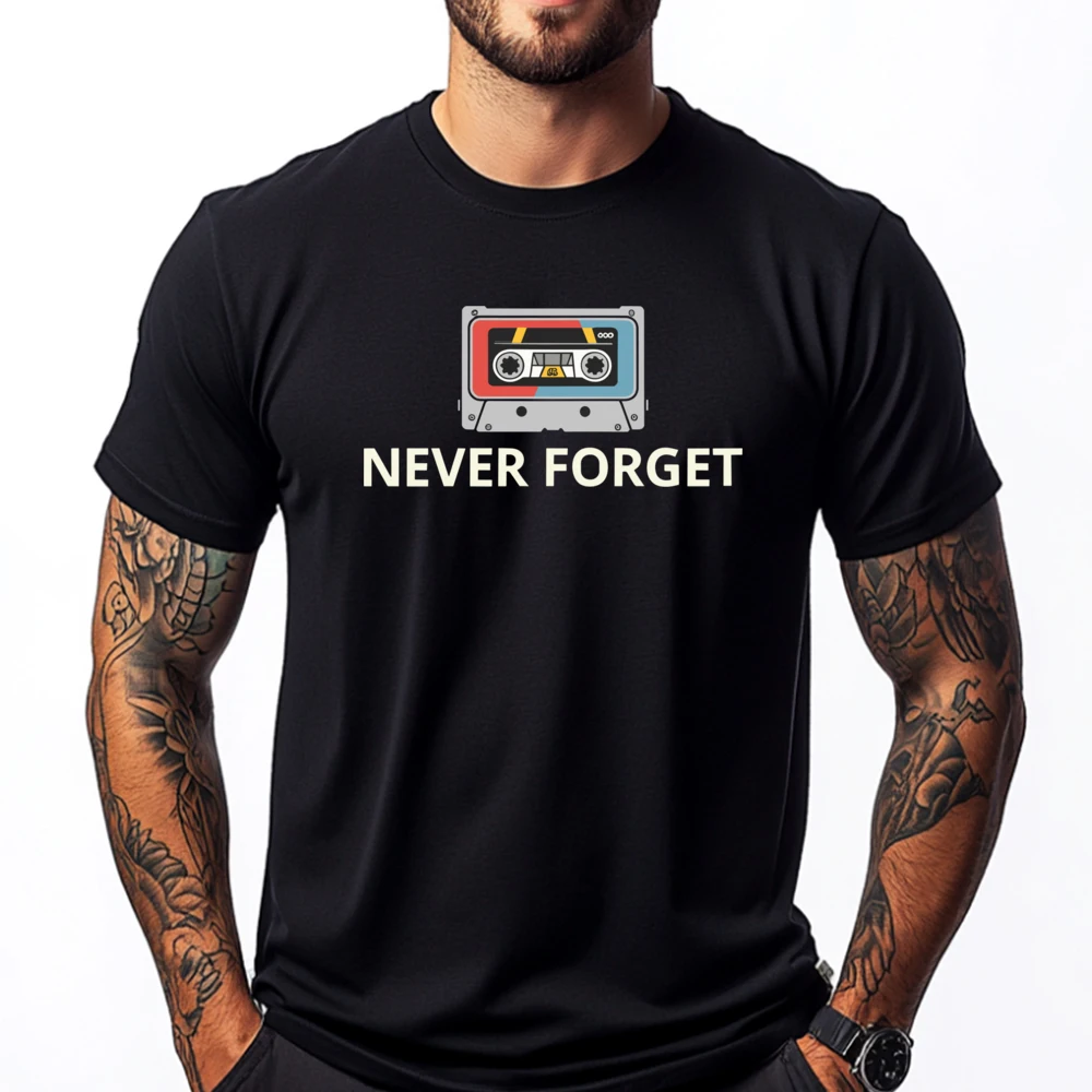 Never Forget Cassette Tape Cassette Tape Graphic Tee Cotton Meme Tshirt Party Luxury Designer Mans Short Sleeve
Never Forget Cassette Tape Cassette Tape Graphic Tee Cotton Meme Tshirt Party Luxury Designer Mans Short Sleeve