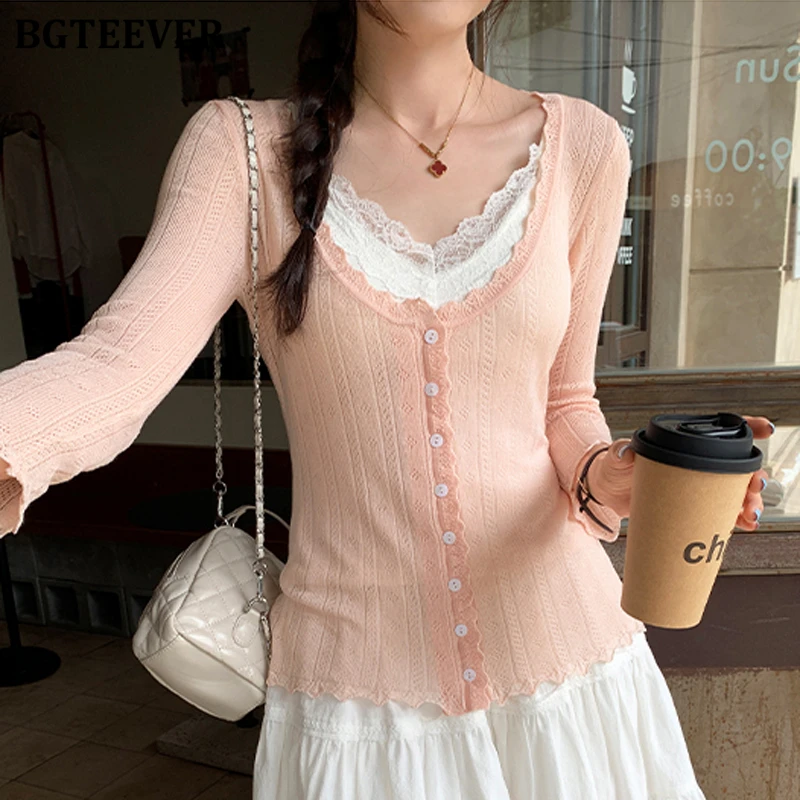 BGTEEVER шикарные стильные полые кружевные вязаные свитера для женщин, осень-зима, элегантные женские однобортные кардиганы с длинными рукавами
BGTEEVER шикарные стильные полые кружевные вязаные свитера для женщин, осень-зима, элегантные женские однобортные кардиганы с длинными рукавами