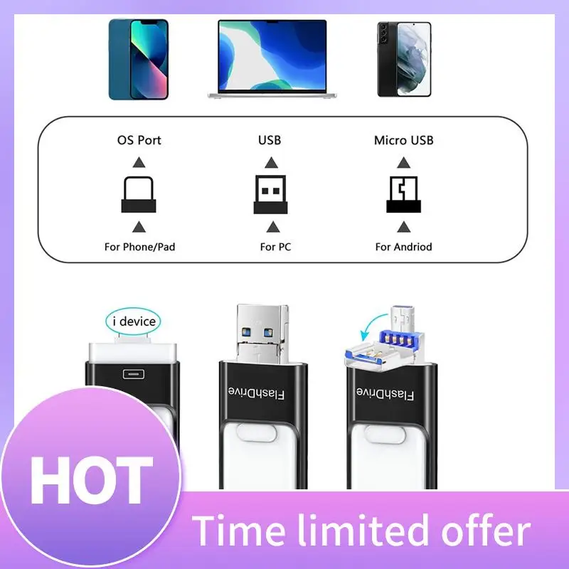 ABFN-USB Stick For Phone, 3 In 1 Memory Stick Flash Drive For Phone/Pad/Android/Computer/Laptop/PC
ABFN-USB Stick For Phone, 3 In 1 Memory Stick Flash Drive For Phone/Pad/Android/Computer/Laptop/PC