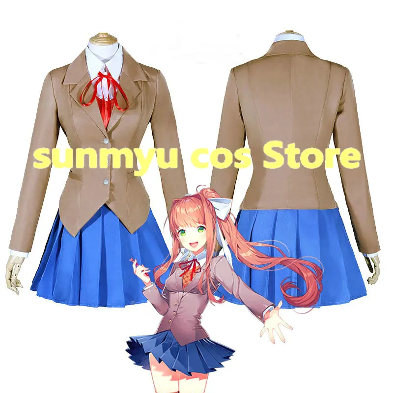 Doki Doki Literature Club Monika Cosplay Sayori Yuri Natsuki Cosplay Costume Custom Size School Uniform Girl
Doki Doki Literature Club Monika Cosplay Sayori Yuri Natsuki Cosplay Costume Custom Size School Uniform Girl