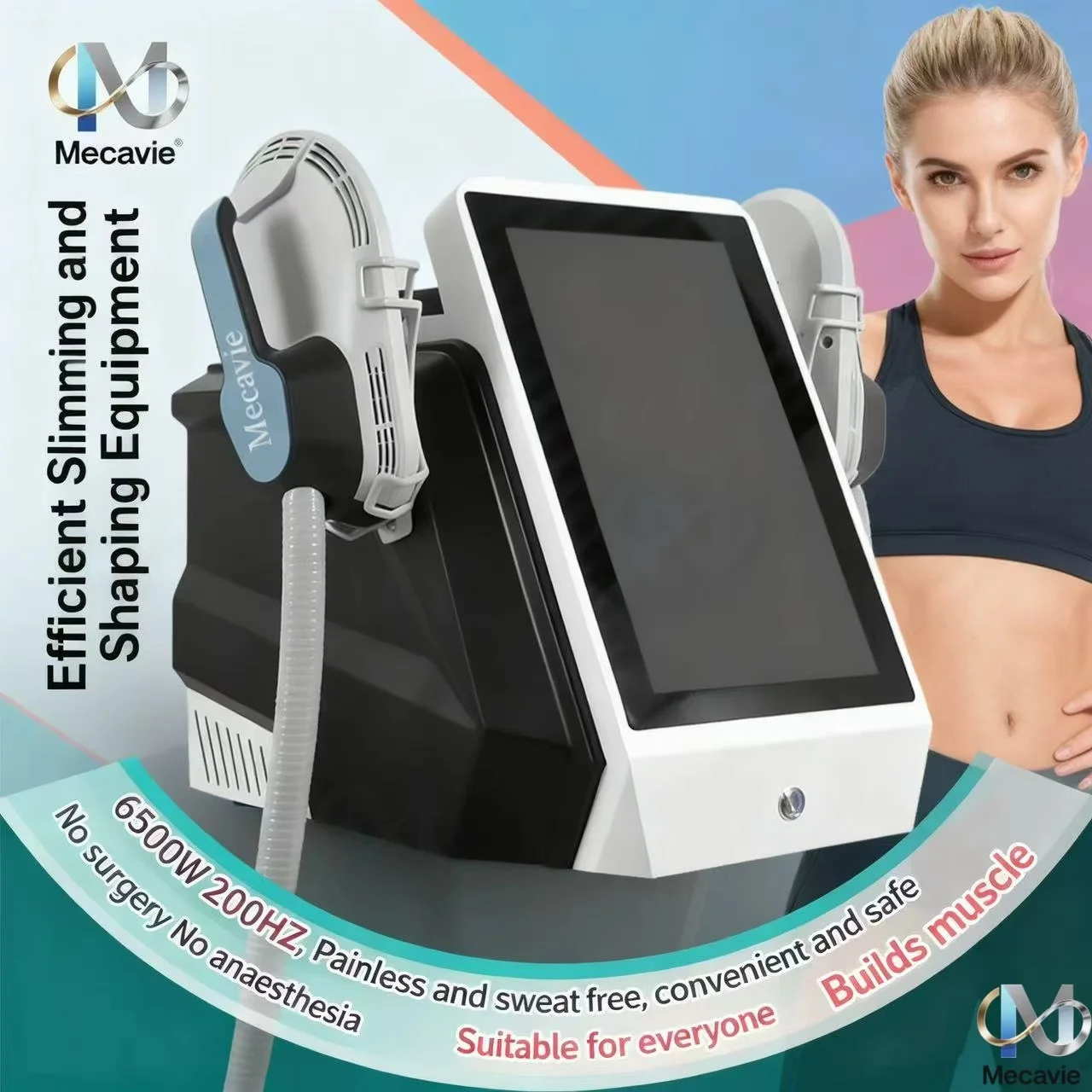 EMS Body MECAVIE 6500w Body Slimming Fat Burning Electromagnetic RF Technology Muscle Stimulation Fat Reduction Slimming Beauty
EMS Body MECAVIE 6500w Body Slimming Fat Burning Electromagnetic RF Technology Muscle Stimulation Fat Reduction Slimming Beauty