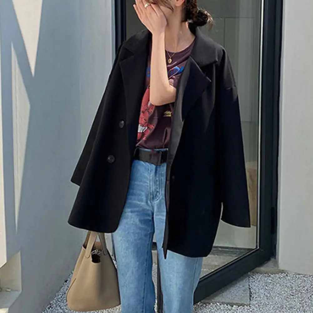 Women Suit Coat Stylish Women's Double-breasted Coat British Formal Business Style with Lapel Pockets for Fall Spring Women Fall
Women Suit Coat Stylish Women's Double-breasted Coat British Formal Business Style with Lapel Pockets for Fall Spring Women Fall