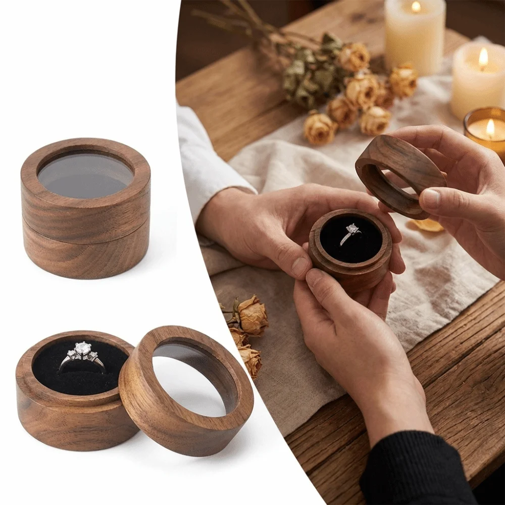 Высококачественная круглая витрина для колец, элегантная роскошная коробка для свадебных колец, винтажный футляр для хранения колец, подарки
Высококачественная круглая витрина для колец, элегантная роскошная коробка для свадебных колец, винтажный футляр для хранения колец, подарки