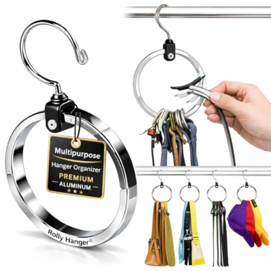 ® Closet Space Saver Premium Rotating Aluminum Organizer for Belts Ties Hats and Handbags Heavy Duty 360° Swivel Declutter and
® Closet Space Saver Premium Rotating Aluminum Organizer for Belts Ties Hats and Handbags Heavy Duty 360° Swivel Declutter and