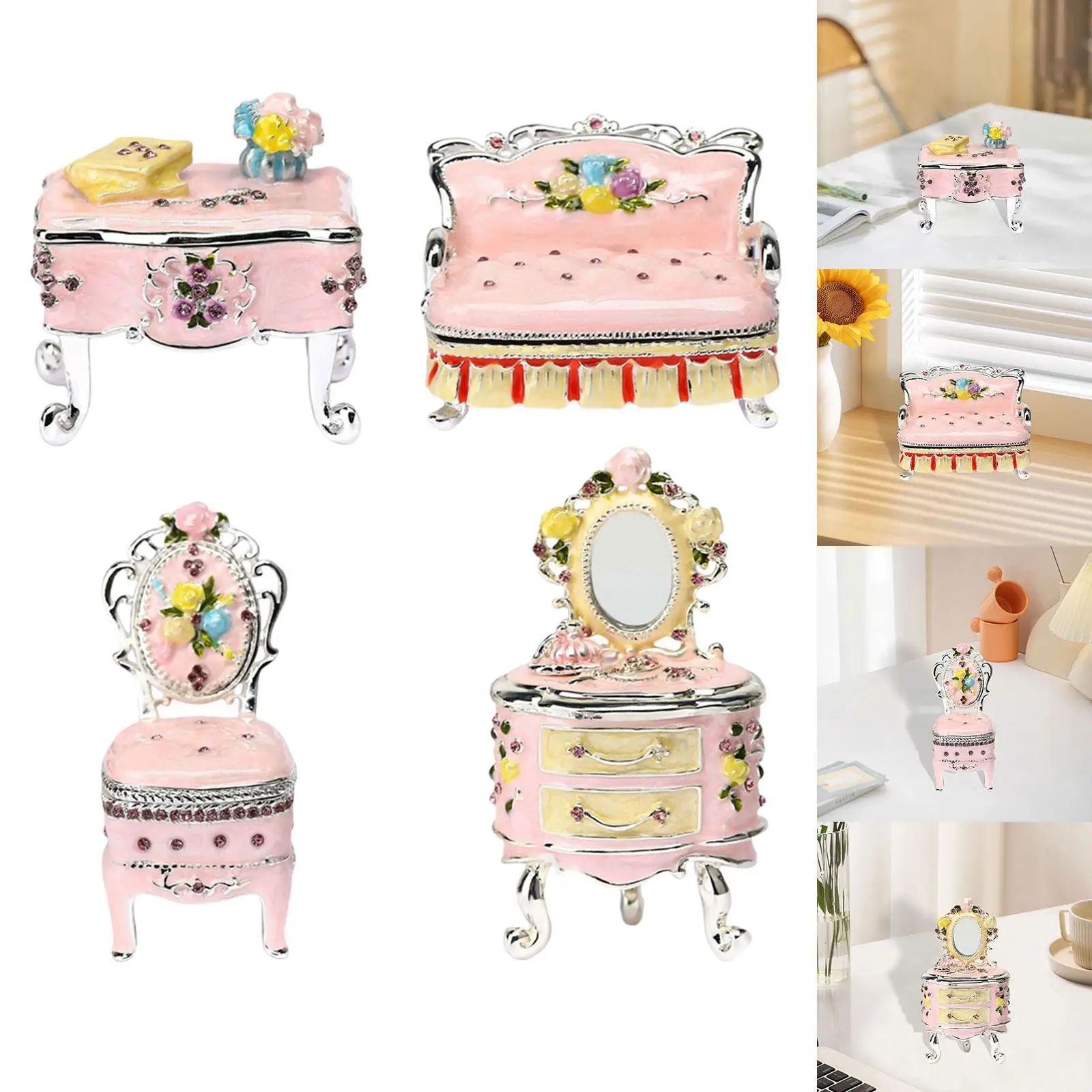 Furniture Shape Jewelry Box Storage Case Vintage Design Trinket Box Organizer for Earrings Rings Party Supplies New Year Gift
Furniture Shape Jewelry Box Storage Case Vintage Design Trinket Box Organizer for Earrings Rings Party Supplies New Year Gift