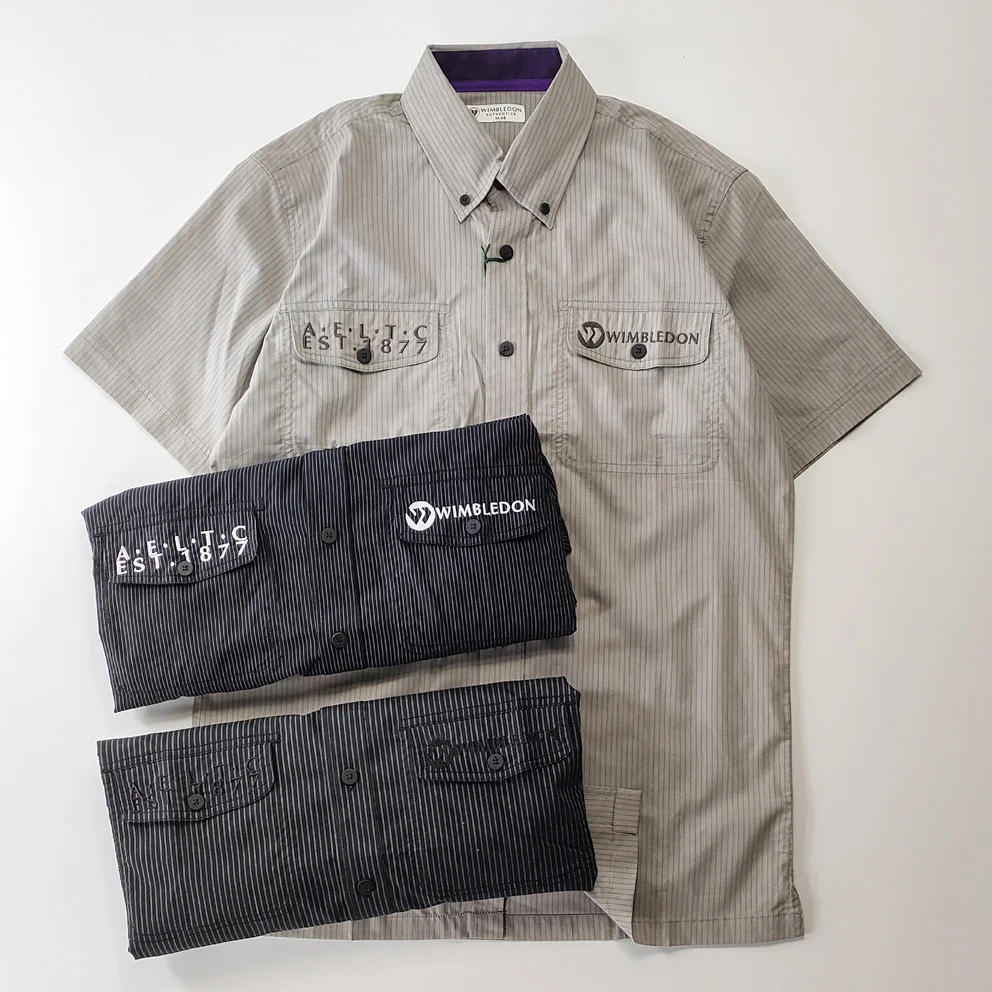 Summer Thin Short Sleeve Casual Shirt Washed Striped Embroidered Letter Slim Fit Soft Luster Standard Edition Men's Shirt
Summer Thin Short Sleeve Casual Shirt Washed Striped Embroidered Letter Slim Fit Soft Luster Standard Edition Men's Shirt