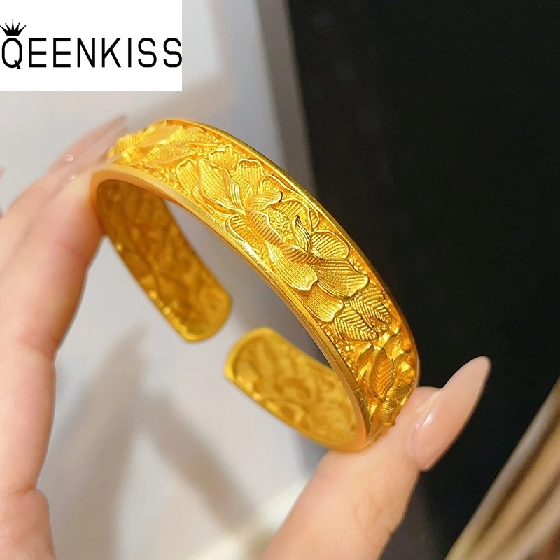 QEENKISS Gold Peony Flower Bracelets Bangles For Women Wedding Party Birthday Christmas Bride Mother Girl Ladies Gifts BT5372
QEENKISS Gold Peony Flower Bracelets Bangles For Women Wedding Party Birthday Christmas Bride Mother Girl Ladies Gifts BT5372