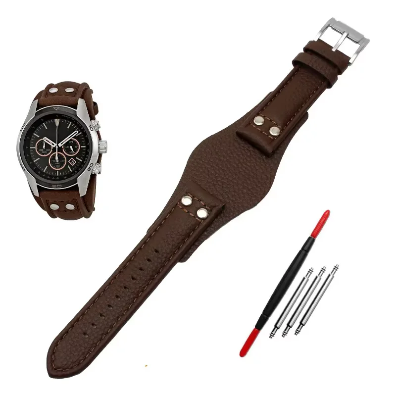 Genuine Leather Watchband 22mm strap With mat for fossil CH2891 CH3051 CH2564 CH2565 watch band handmade mens leather bracelet
Genuine Leather Watchband 22mm strap With mat for fossil CH2891 CH3051 CH2564 CH2565 watch band handmade mens leather bracelet
