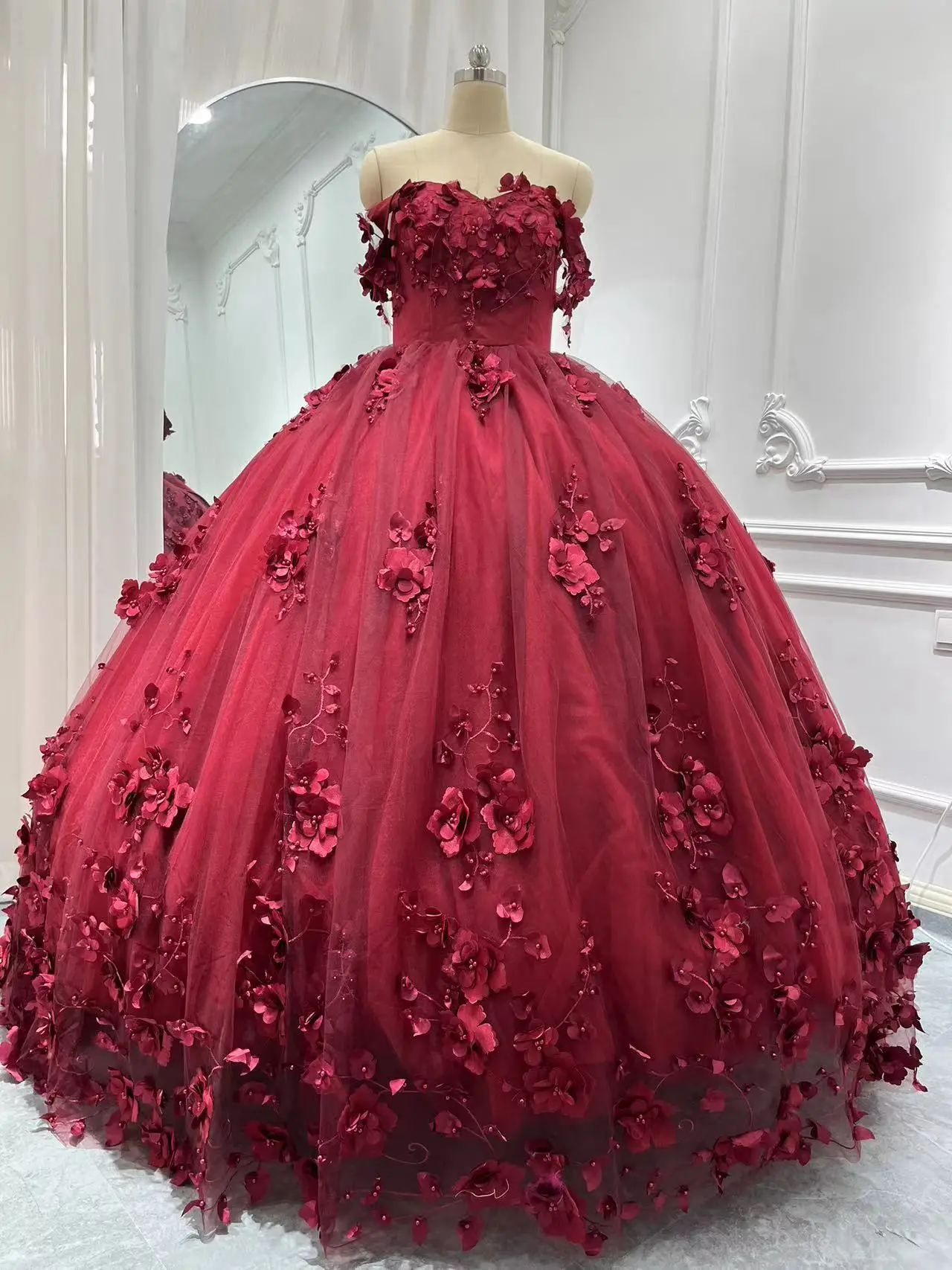 Real Picture Burgundy Women Birthday Party Dresses 2024 Floral Ball Gown Prom Occasion Dress Sweet 15 16 Girls Quinceanera Wear
Real Picture Burgundy Women Birthday Party Dresses 2024 Floral Ball Gown Prom Occasion Dress Sweet 15 16 Girls Quinceanera Wear