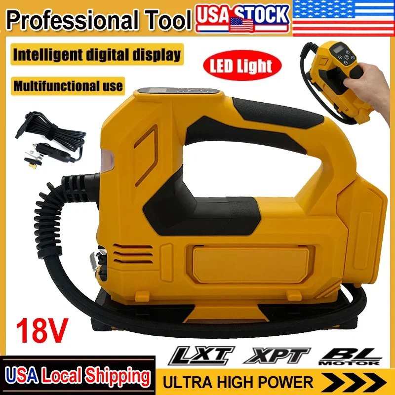 Fit DEWALT Portable Air Pump For Dewalt 18V 20V Battery Cordless Inflator Tool For Car Tyre Inflator Electric Motorcycle Pump
Fit DEWALT Portable Air Pump For Dewalt 18V 20V Battery Cordless Inflator Tool For Car Tyre Inflator Electric Motorcycle Pump