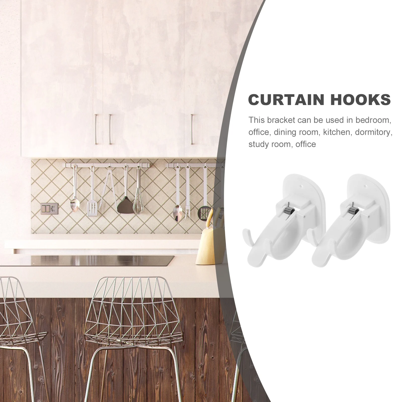 1Set Curtain Rod Holder No Drill Bracket Sturdy Wall Mount Universal Curtain Rod Hooks Bathroom Bedroom Kitchen
1Set Curtain Rod Holder No Drill Bracket Sturdy Wall Mount Universal Curtain Rod Hooks Bathroom Bedroom Kitchen