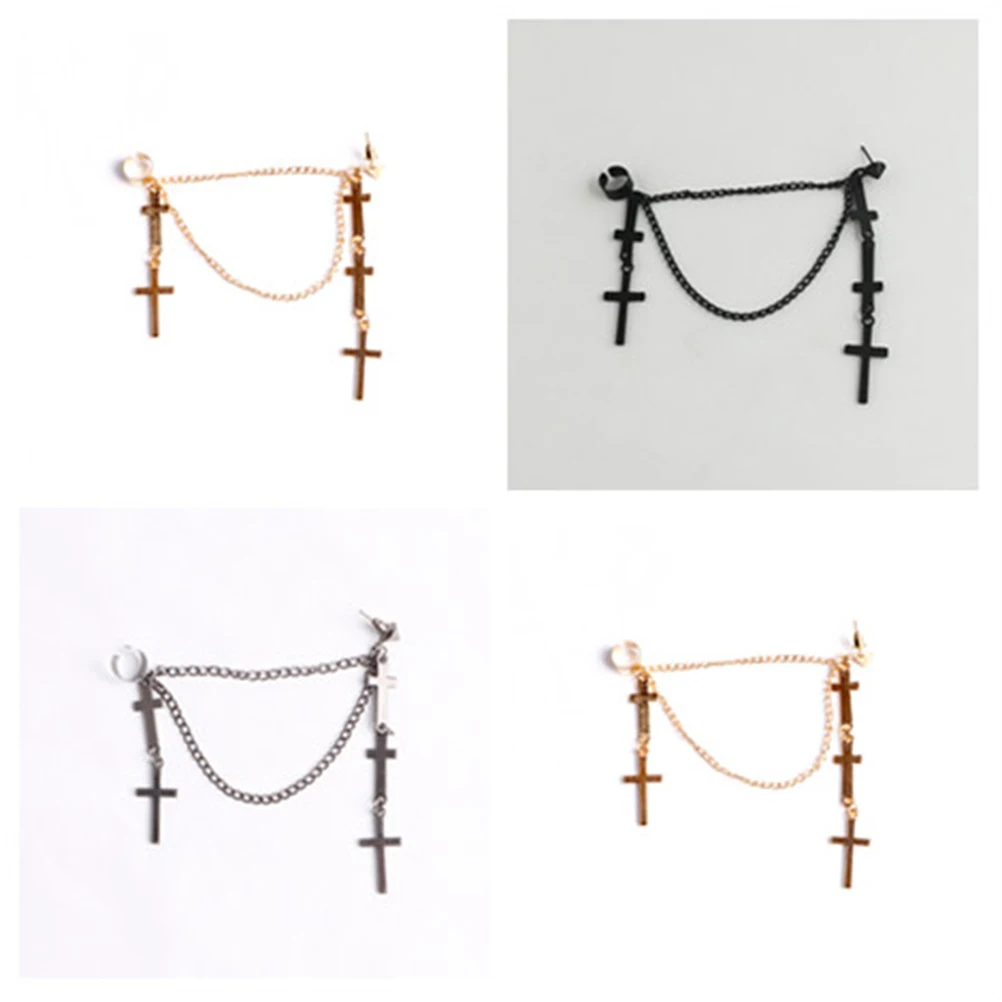Tassel Cross Women Elegant Earrings Ear Clip Fashion Ear Jewelry Women Earrings for Female Ladies (Black)
Tassel Cross Women Elegant Earrings Ear Clip Fashion Ear Jewelry Women Earrings for Female Ladies (Black)
