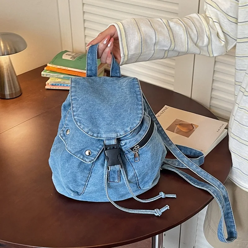 Denim Backpacks Trend Canvas Female Bag Large Capacity School Bags Multi Pockets Teen Girls anti-theft Casual Travel Backpack
Denim Backpacks Trend Canvas Female Bag Large Capacity School Bags Multi Pockets Teen Girls anti-theft Casual Travel Backpack