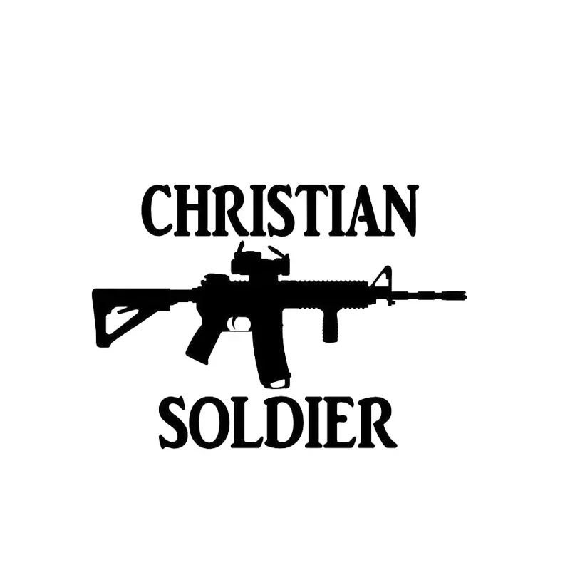 Personalized Car Sticker Christian Soldier Gun Cover Scratch Soldier Car Sticker Decal Black/White, 15cm*10cm
Personalized Car Sticker Christian Soldier Gun Cover Scratch Soldier Car Sticker Decal Black/White, 15cm*10cm