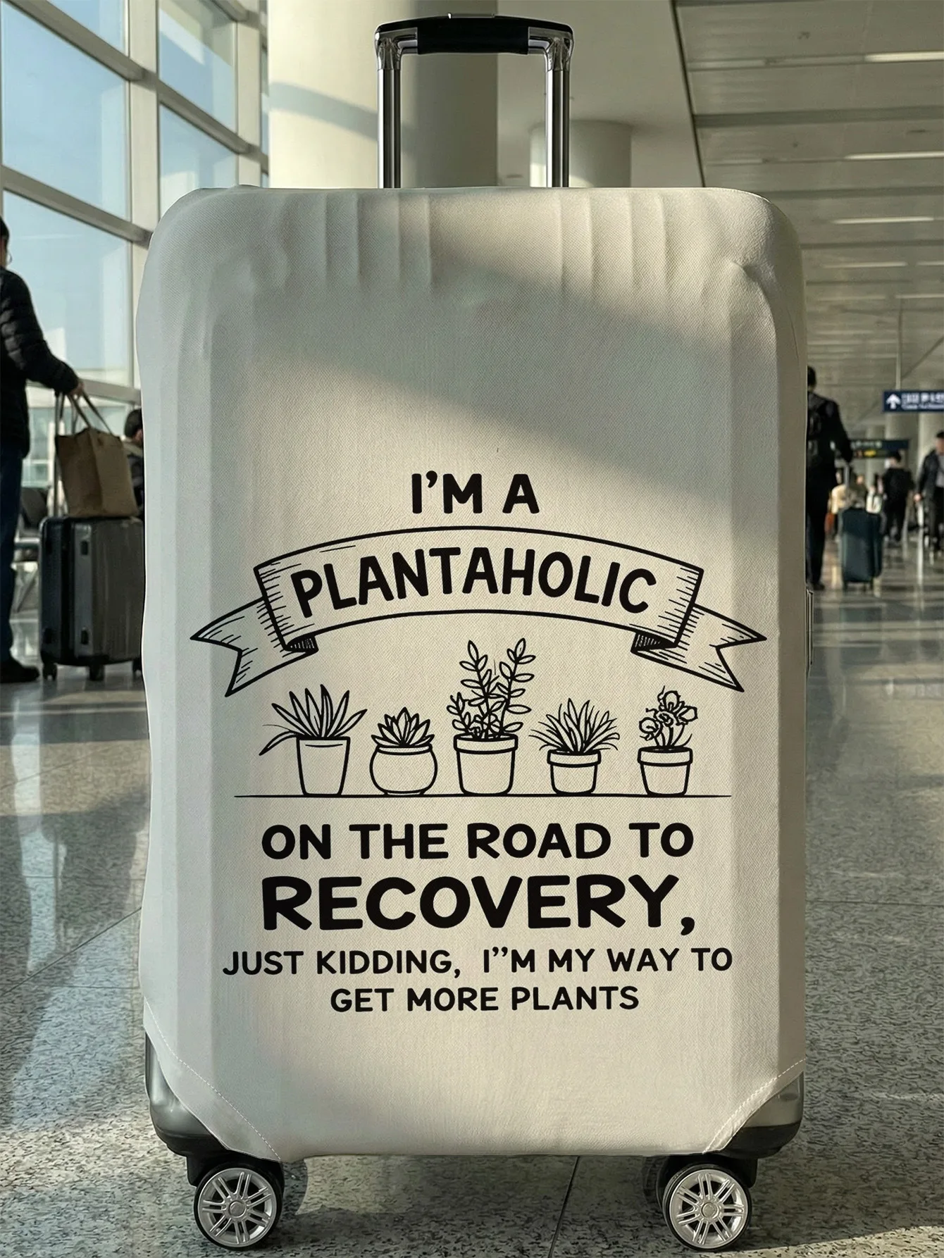 Plantaholic Quote Print Luggage Cover, Suitable for 18-32 Inch Luggage Cover, Luggage Handle Glove, Travel Accessories
Plantaholic Quote Print Luggage Cover, Suitable for 18-32 Inch Luggage Cover, Luggage Handle Glove, Travel Accessories