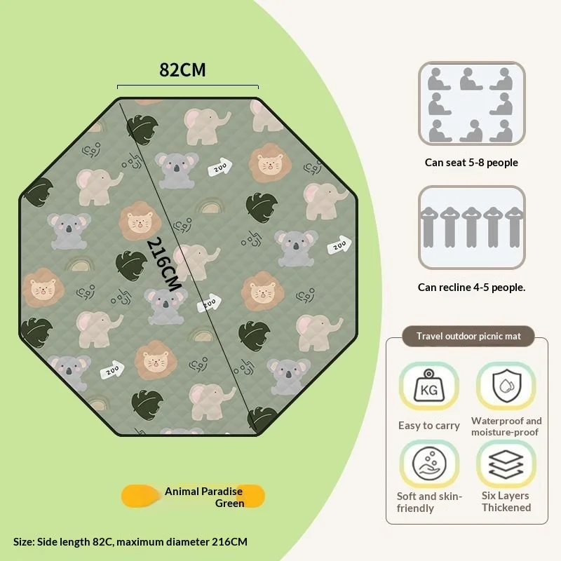 Polygonal Extra Large Picnic Mat Ultrasonic Thickened Waterproof Sandproof Foldable Beach Blanket for Camping Outdoor Lawn
Polygonal Extra Large Picnic Mat Ultrasonic Thickened Waterproof Sandproof Foldable Beach Blanket for Camping Outdoor Lawn