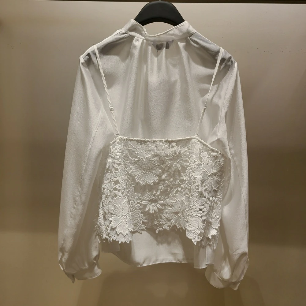 Женский многослойный топ премиум-класса Ele Hollow Out Strap Long Sve irt Thin Beads Sensation Commute Sle 
Женский многослойный топ премиум-класса Ele Hollow Out Strap Long Sve irt Thin Beads Sensation Commute Sle