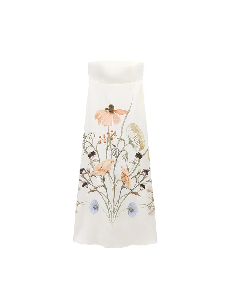 Women Summer Sexy Dress 2025 Fashion Print Linen Strapless Elastic Bust Female Elegant Street Dresses Clothing
Women Summer Sexy Dress 2025 Fashion Print Linen Strapless Elastic Bust Female Elegant Street Dresses Clothing
