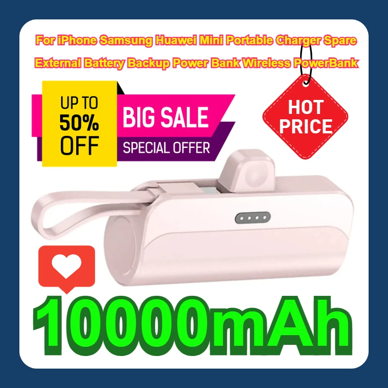 10000mAh For iPhone Samsung Huawei Mini Portable Charger Spare External Battery Backup Power Bank Wireless PowerBank
10000mAh For iPhone Samsung Huawei Mini Portable Charger Spare External Battery Backup Power Bank Wireless PowerBank