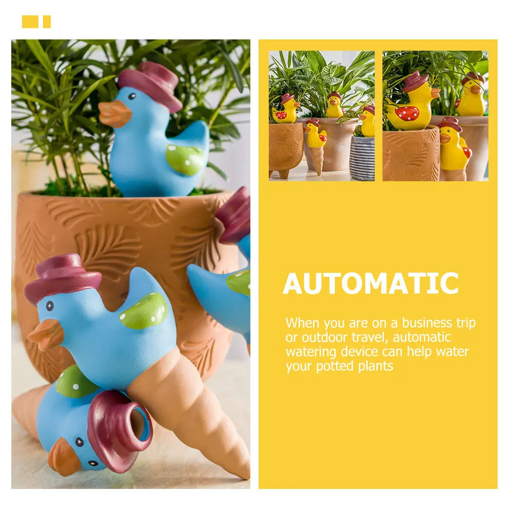 4Pcs Automatic Self-Watering Spikes Duck Shape Plant Waterer Portable Indoor Pot Flower Gardening Tool Slow Release Soil
4Pcs Automatic Self-Watering Spikes Duck Shape Plant Waterer Portable Indoor Pot Flower Gardening Tool Slow Release Soil