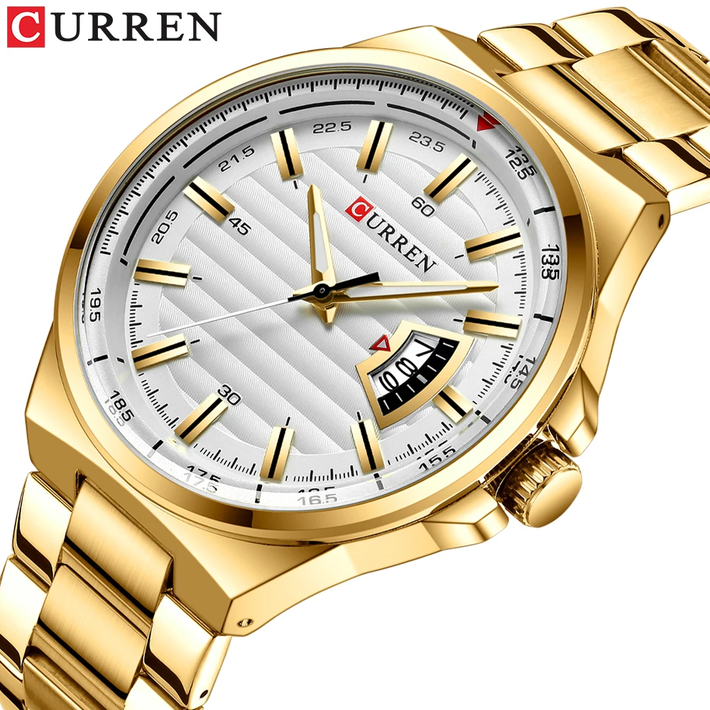 CURREN Man Brand Luxury Watch Stainless Steel Band Quartz Wristwatch Auto Date Clock Male with box
CURREN Man Brand Luxury Watch Stainless Steel Band Quartz Wristwatch Auto Date Clock Male with box