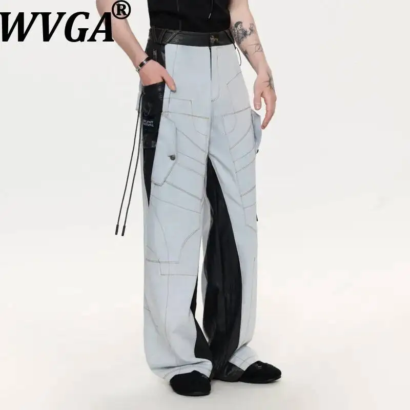 WVGA Spring Summer New Men's Color-blocked Stitching Trendy Pocket Wide-Leg Pants Niche Chic Casual Straight Trousers Ins W25740
WVGA Spring Summer New Men's Color-blocked Stitching Trendy Pocket Wide-Leg Pants Niche Chic Casual Straight Trousers Ins W25740