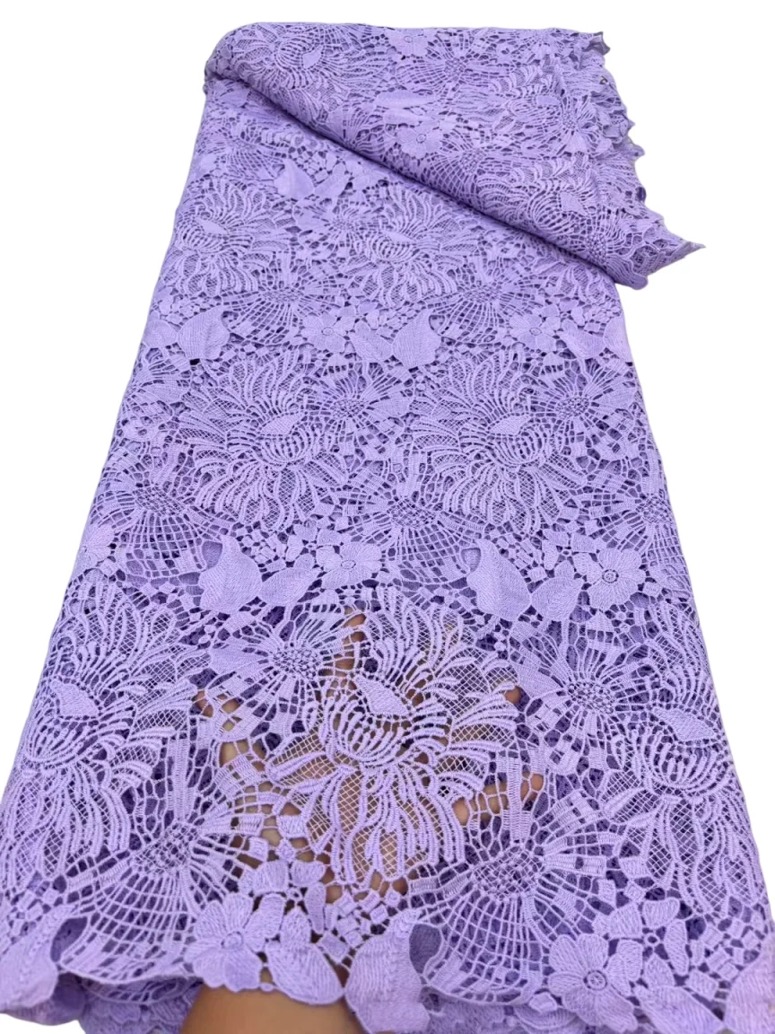 Purple Nigerian Guipure Cord Lace Fabric African Embroidery Fabric 2025 High Quality For Elegant Women Party Sewing Women Asoebi
Purple Nigerian Guipure Cord Lace Fabric African Embroidery Fabric 2025 High Quality For Elegant Women Party Sewing Women Asoebi