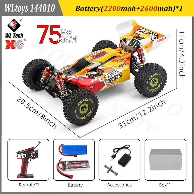 High-speed Off-road Drifting WLtoys144016 144001 144010 4WD 2.4G Frequency Band 35/60/75 Kilometers Per Hour Remote Control Car
High-speed Off-road Drifting WLtoys144016 144001 144010 4WD 2.4G Frequency Band 35/60/75 Kilometers Per Hour Remote Control Car