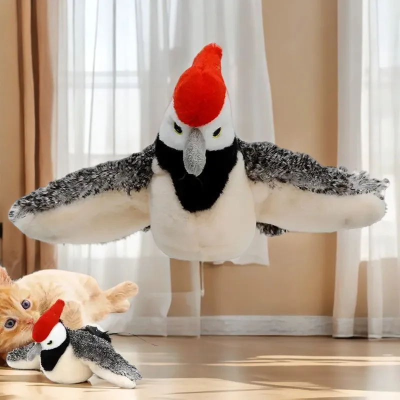 Cat Toy Stuffed Animal Flap Activated Kitten Toy Bird Cat Toys Woodpecker with Sound Rechargeable Pet Exercise Toys Catnip toys
Cat Toy Stuffed Animal Flap Activated Kitten Toy Bird Cat Toys Woodpecker with Sound Rechargeable Pet Exercise Toys Catnip toys