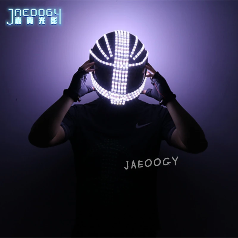 White Strobe LED Helmet, Fluorescent Clothing, Robot Laser Dance Performance Props
White Strobe LED Helmet, Fluorescent Clothing, Robot Laser Dance Performance Props
