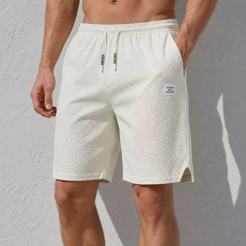 Men's Textured Shorts Casual Summer Beach Pants Elastic Waist Drawstring Side Pockets Split Hem Sports Leisure Shorts
Men's Textured Shorts Casual Summer Beach Pants Elastic Waist Drawstring Side Pockets Split Hem Sports Leisure Shorts