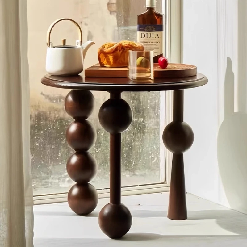 French Retro Solid Wood Coffee Table, Walnut Living Room Furniture, Sofa Side Table, Balcony Mobile Round Table Home Decor
French Retro Solid Wood Coffee Table, Walnut Living Room Furniture, Sofa Side Table, Balcony Mobile Round Table Home Decor