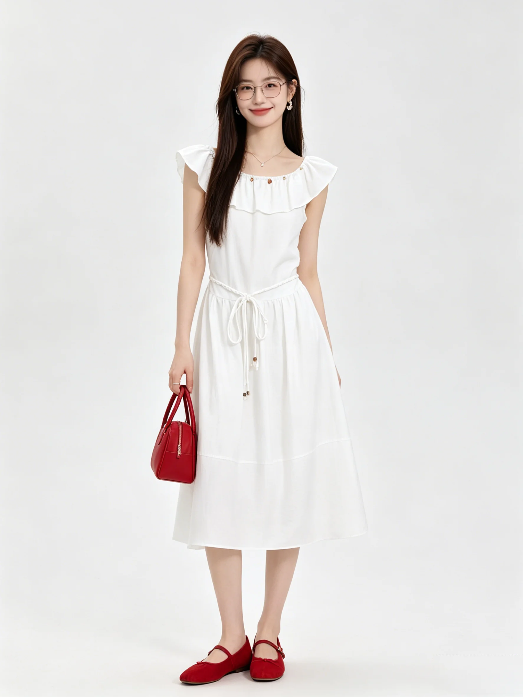 White Sweet Lace Trim Fly Sleeve Dress Women Summer Waist Cinch Slim A-Line Skirt Elegant Long Dress French Style Breathable ...
White Sweet Lace Trim Fly Sleeve Dress Women Summer Waist Cinch Slim A-Line Skirt Elegant Long Dress French Style Breathable ...