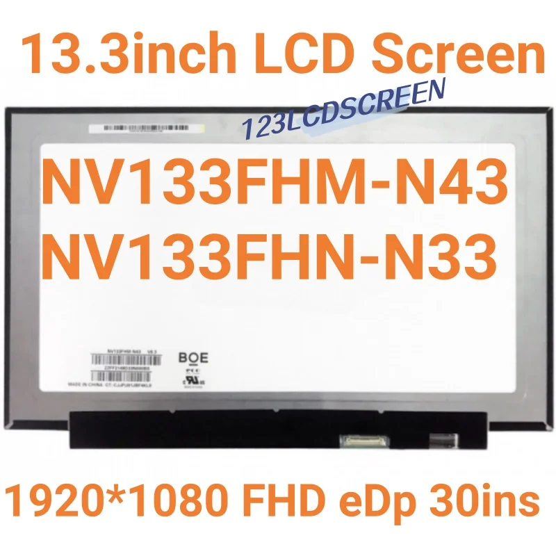 13,3-дюймовый ЖК-экран для ноутбука NV133FHM-N43, NV133FHM-N33 FHD 1920x1080 LED 30 контактов eDP
13,3-дюймовый ЖК-экран для ноутбука NV133FHM-N43, NV133FHM-N33 FHD 1920x1080 LED 30 контактов eDP