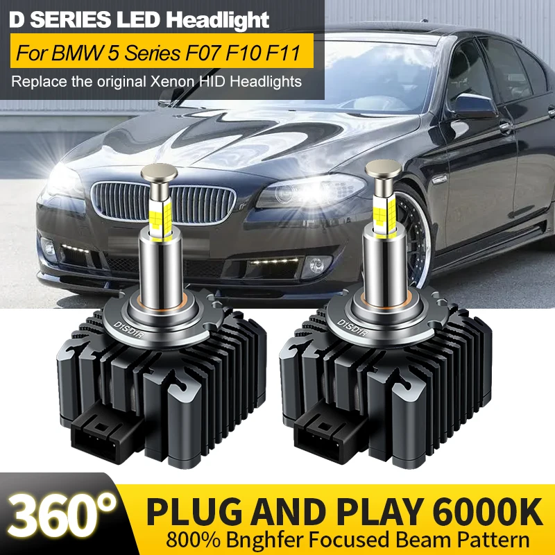 2PCS For BMW 5 Series F07 F10 F11 520 525 530 550 2009-2022 Xenon HID LED Headlights Bulb Replacement Canbus 32000LM Plug&Play
2PCS For BMW 5 Series F07 F10 F11 520 525 530 550 2009-2022 Xenon HID LED Headlights Bulb Replacement Canbus 32000LM Plug&Play