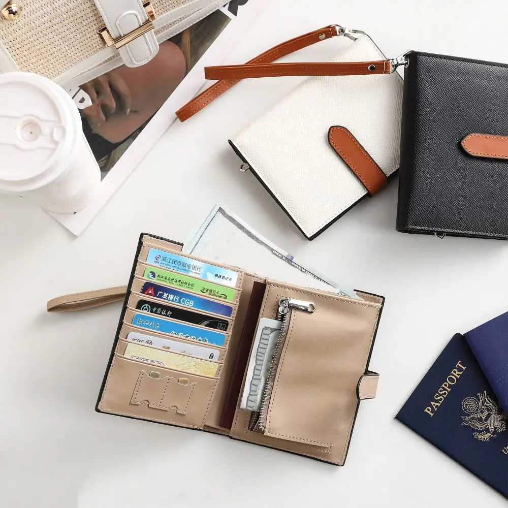 Portable Card Holder PU Passport Bag Wrist Strap Passport Cover Fold Purse Multifunctional Lanyard Travel Wallet Women
Portable Card Holder PU Passport Bag Wrist Strap Passport Cover Fold Purse Multifunctional Lanyard Travel Wallet Women