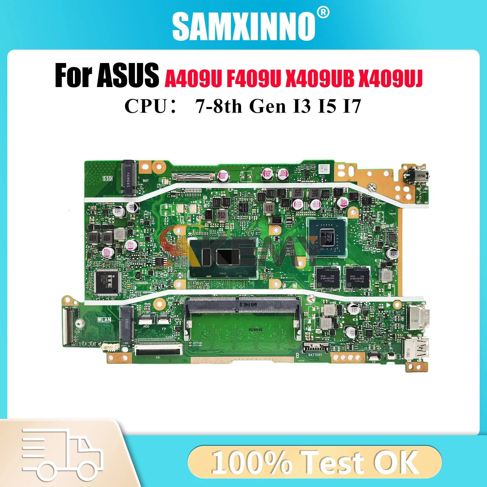 X409UB Laptop Motherboard For ASUS VivoBook X409U A409U A509U F509U X409UJ F409U X409UB Notebook Mainboard With I3 I5 I7 CPU stk 
X409UB Laptop Motherboard For ASUS VivoBook X409U A409U A509U F509U X409UJ F409U X409UB Notebook Mainboard With I3 I5 I7 CPU stk