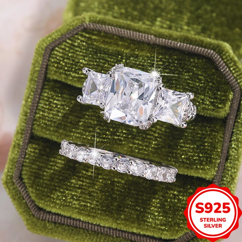 Genuine and Versatile Genuine S925 Silver Square Zircon Simple and Fashionable Engagement and Proposal Couple Ring
Genuine and Versatile Genuine S925 Silver Square Zircon Simple and Fashionable Engagement and Proposal Couple Ring