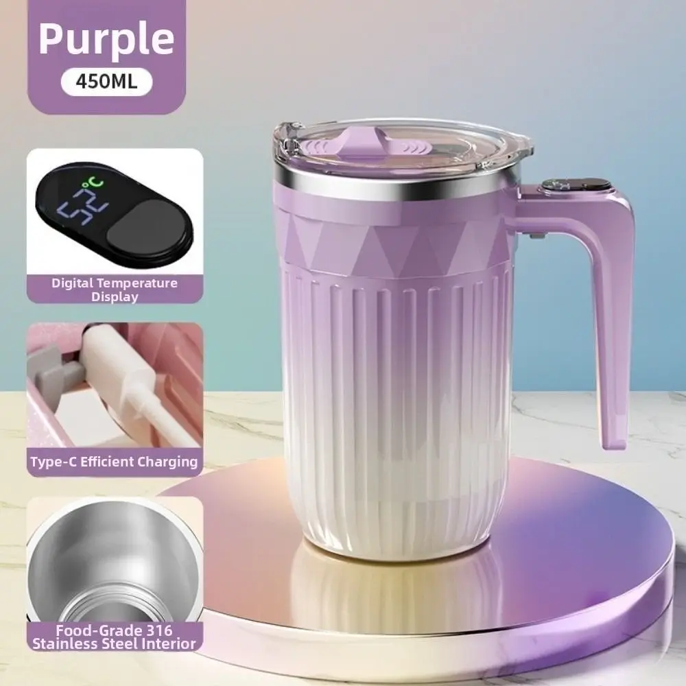 450ml Automatic Self Stirring Coffee Mug Temperature Display Auto Stirring Espresso Cup Large Capacity Rechargeable
450ml Automatic Self Stirring Coffee Mug Temperature Display Auto Stirring Espresso Cup Large Capacity Rechargeable