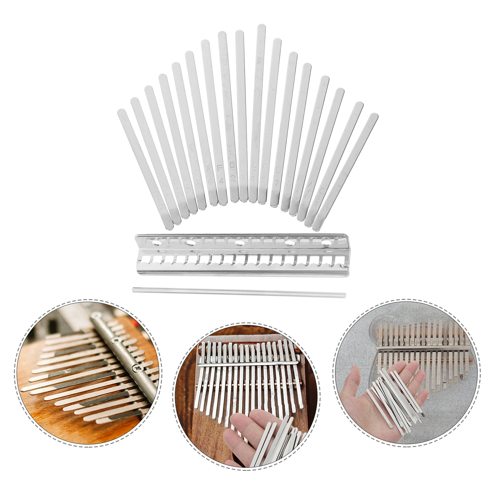 1 set Kalimba Keys Replacement Piano Thumb Instrument Parts Flexible Metal Strips Smooth Bending Design for DIY or
1 set Kalimba Keys Replacement Piano Thumb Instrument Parts Flexible Metal Strips Smooth Bending Design for DIY or