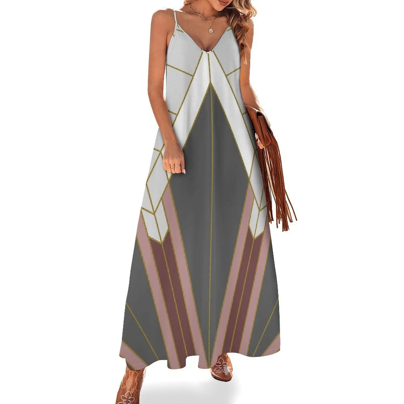 ART DECO G1 Sleeveless Long Dress purple dress summer dress Summer skirt party night
ART DECO G1 Sleeveless Long Dress purple dress summer dress Summer skirt party night