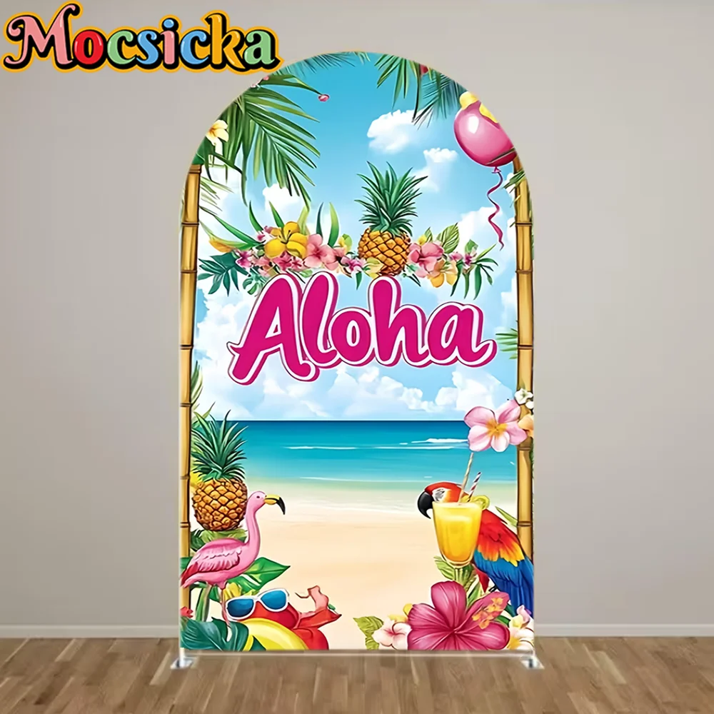 Aloha Hawaiian Birthday Arch Backdrop Cover Summer Tropical Beach Sea Tiki Bar Floral Palm Leaves Cake Baby Shower Party Decor
Aloha Hawaiian Birthday Arch Backdrop Cover Summer Tropical Beach Sea Tiki Bar Floral Palm Leaves Cake Baby Shower Party Decor