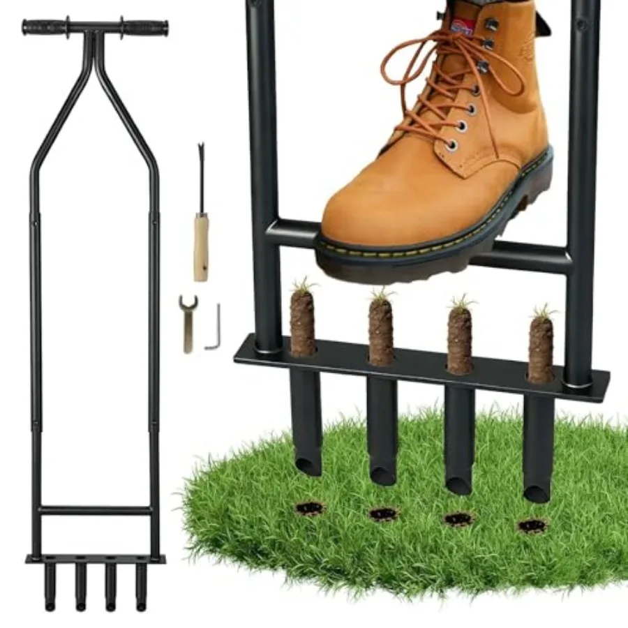 Manual Lawn Aerator Tool, Heavy Duty Detachable Iron Grass Aerator with Root Weeder, Reducing Soil Compaction, Yard Aeration To
Manual Lawn Aerator Tool, Heavy Duty Detachable Iron Grass Aerator with Root Weeder, Reducing Soil Compaction, Yard Aeration To