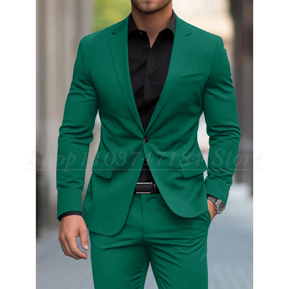 High Quality Men Suits Blazer Formal One Button Notch Lapel Slim Fit 2 Piece Jacket Pants Sets Prom Party Male Clothing Terno
High Quality Men Suits Blazer Formal One Button Notch Lapel Slim Fit 2 Piece Jacket Pants Sets Prom Party Male Clothing Terno