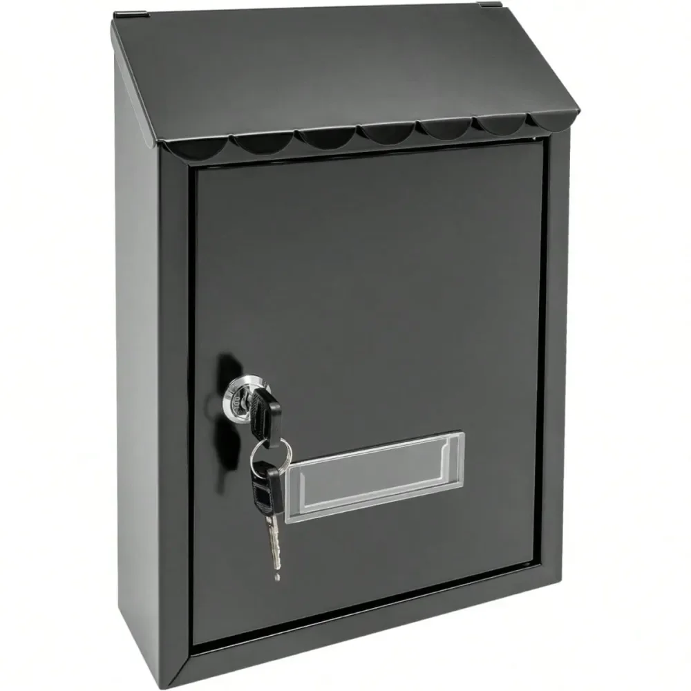 LOYALHEARTDYBTG Black WallMount Mailbox, Key Lock Mail Boxes Outdoor Metal Security Key Drop Box With 2 Keys, 11.8inH8.54inL2.7
LOYALHEARTDYBTG Black WallMount Mailbox, Key Lock Mail Boxes Outdoor Metal Security Key Drop Box With 2 Keys, 11.8inH8.54inL2.7