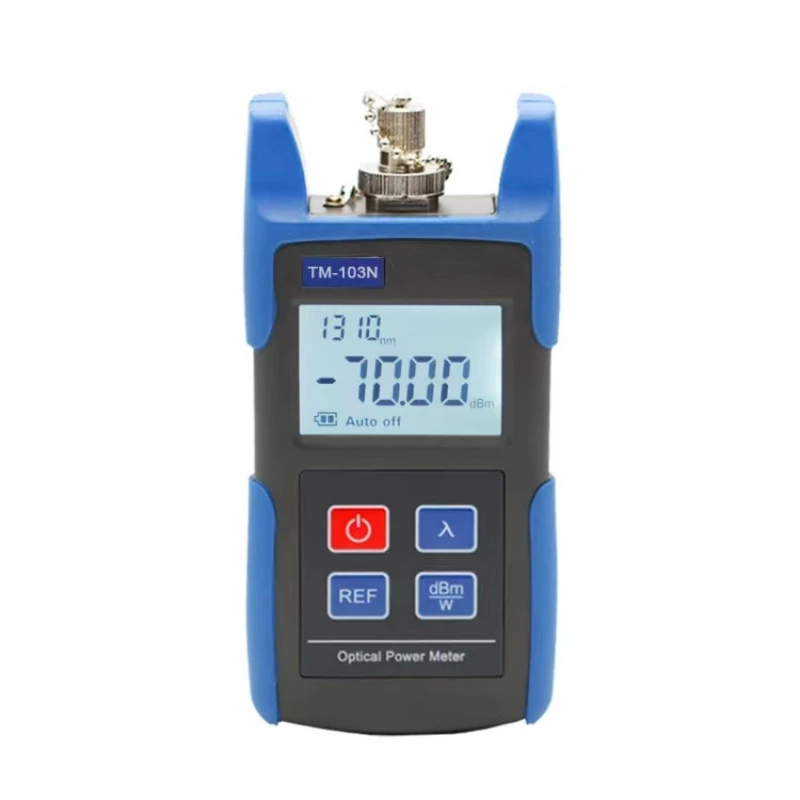 TM103N Mini Optical Power Meter 6 calibrated wavelength High Sensitivity Optical Loss Tester With FC SC connector
TM103N Mini Optical Power Meter 6 calibrated wavelength High Sensitivity Optical Loss Tester With FC SC connector