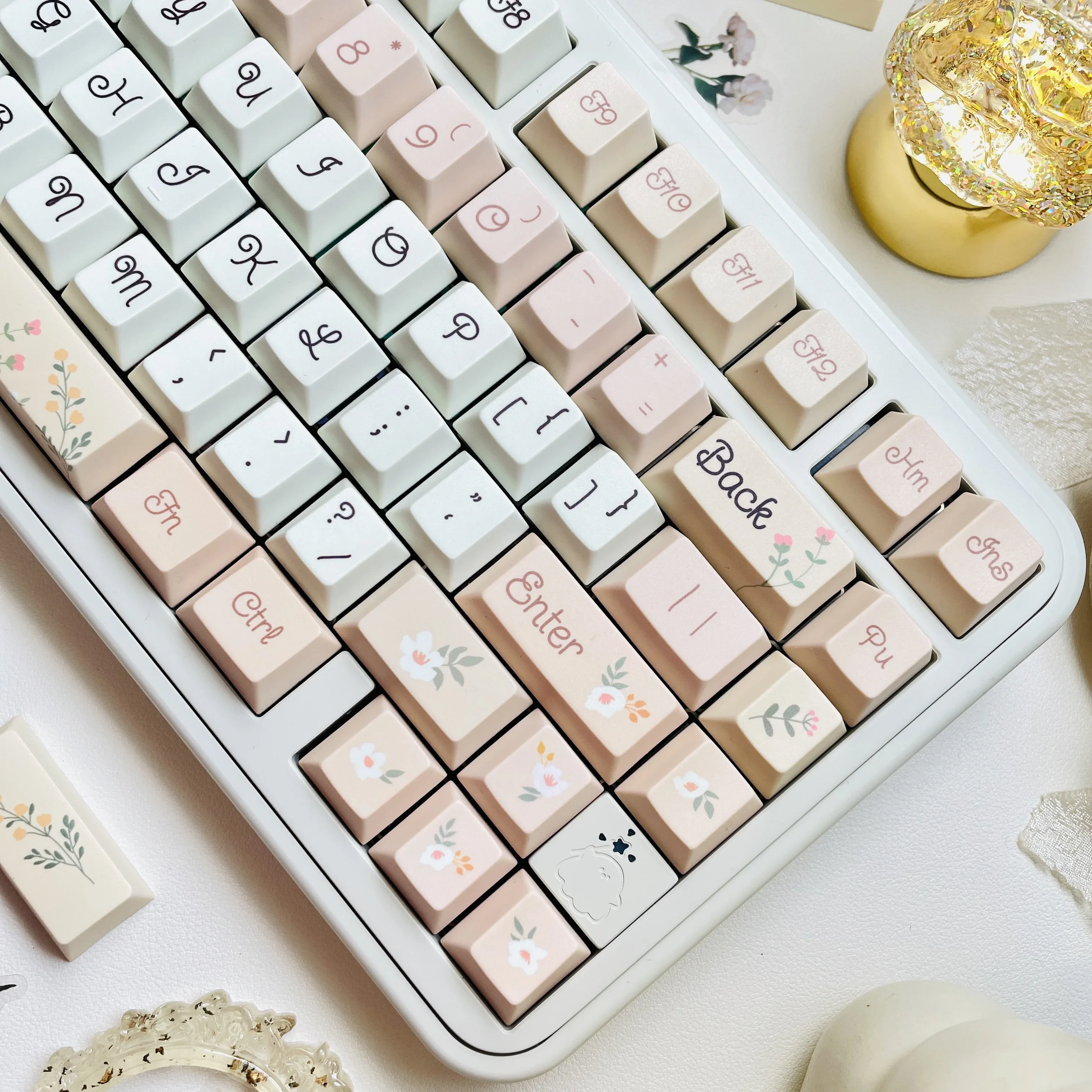 Flower Story theme original keycap original height cute wind PBT material five-sided hot sublimation keycap
Flower Story theme original keycap original height cute wind PBT material five-sided hot sublimation keycap