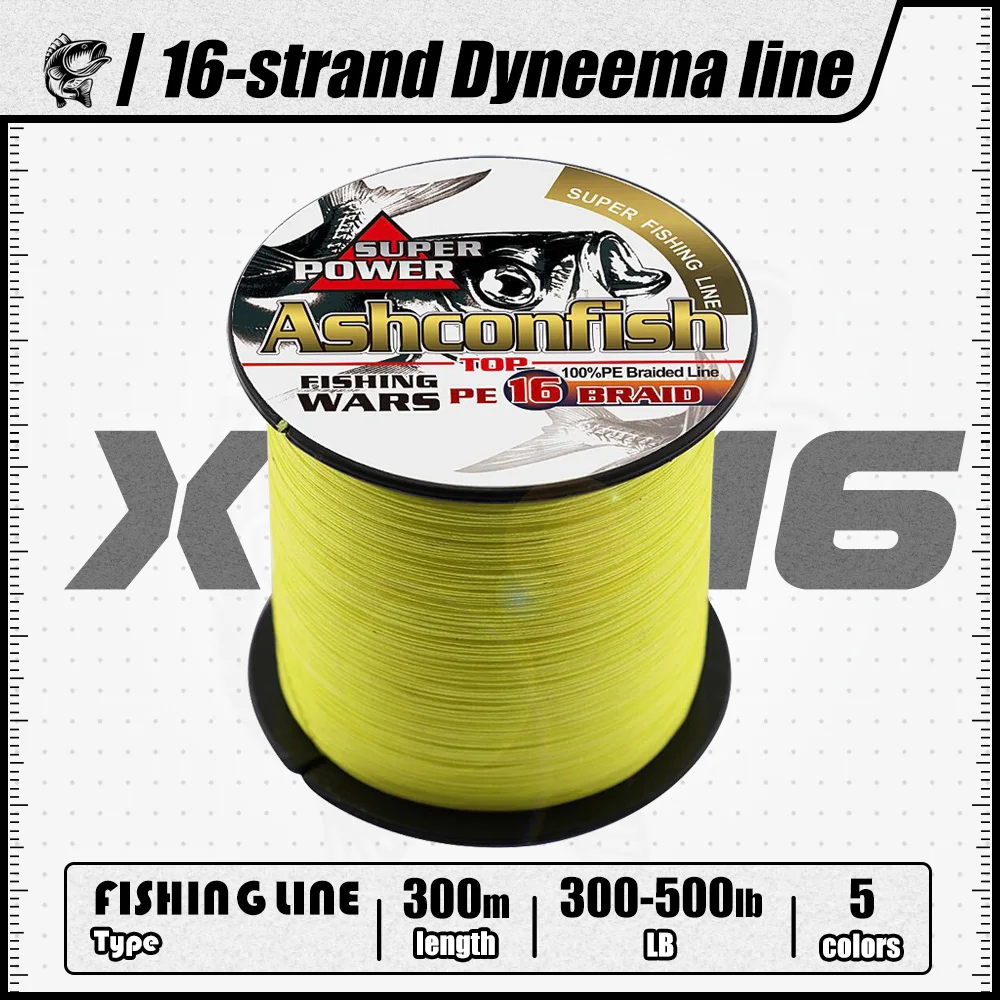 16-Strand PE Braided Dyneema Sea Fishing 1.0mm-2.0mm 300LB-750LB Tangle-Free Main Lure Line Multifilament Weaves Wired PE Line
16-Strand PE Braided Dyneema Sea Fishing 1.0mm-2.0mm 300LB-750LB Tangle-Free Main Lure Line Multifilament Weaves Wired PE Line